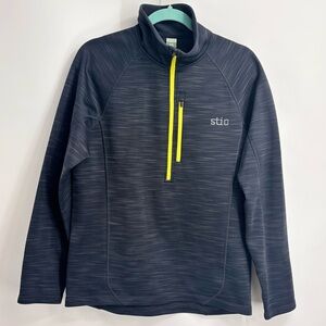 Stio Men's Gannett Peak Fleece Quarter-Zip Performance pullover hiking Sz M EUC